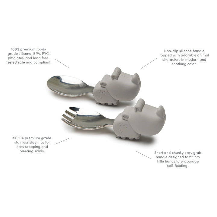 Born to be Wild Learning Spoon/Fork Set