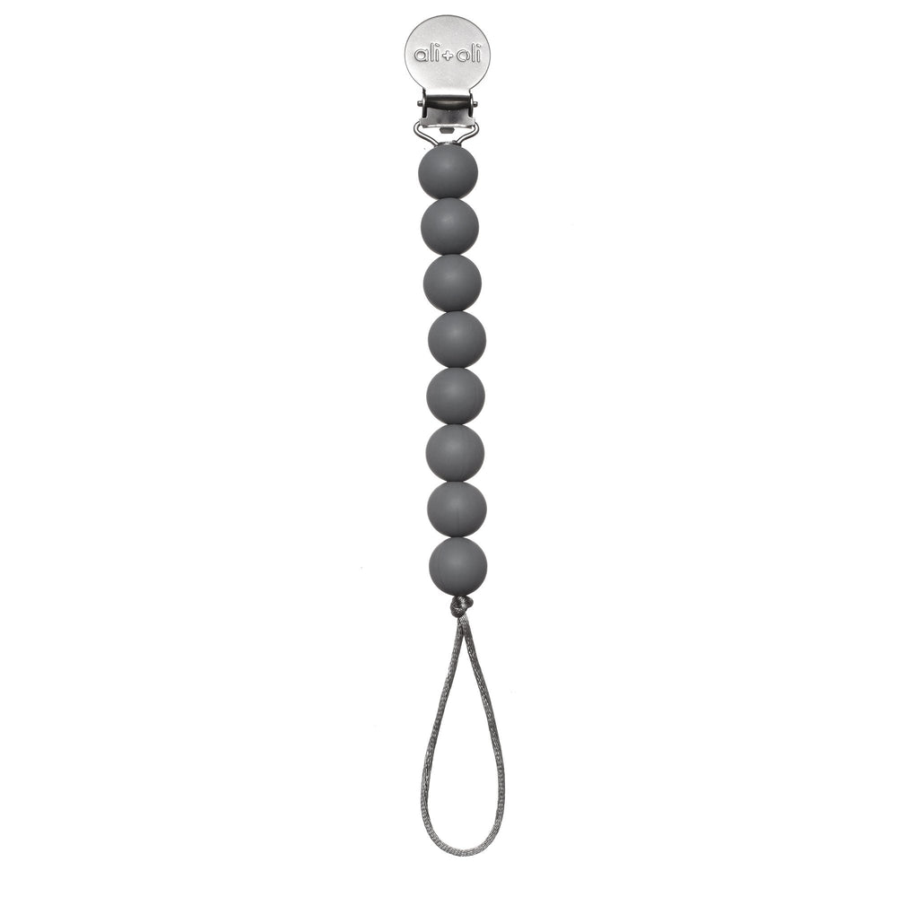 Grey Pacifier Clip - Guam Baby Company