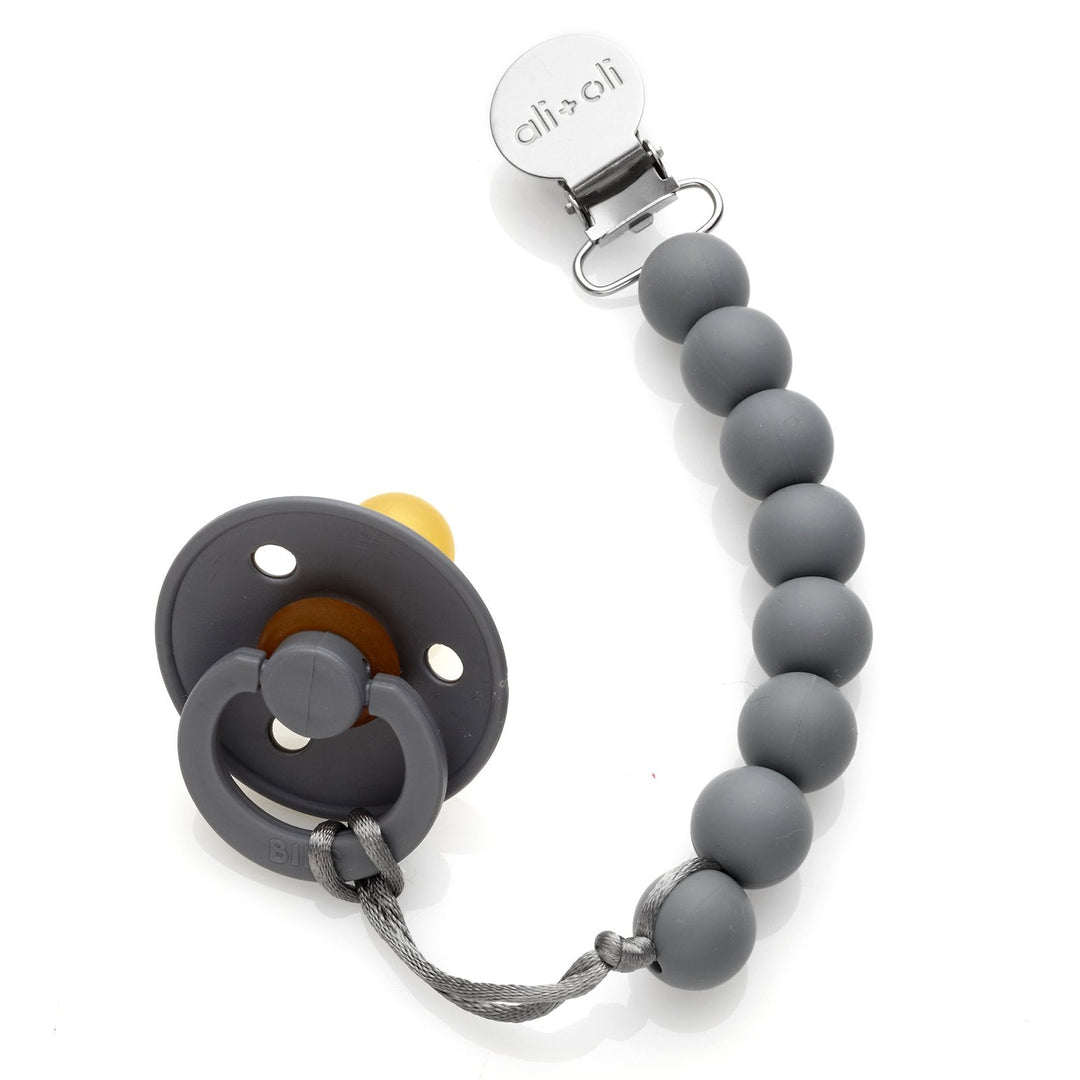 Grey Pacifier Clip - Guam Baby Company