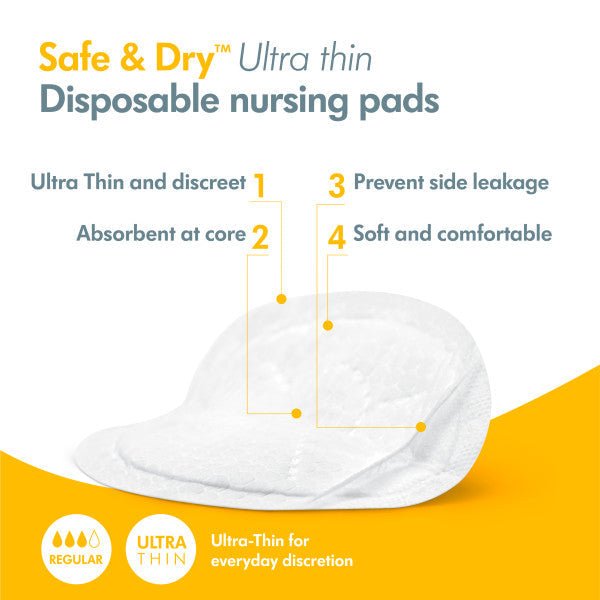 Medela Safe & Dry Ultra Thin Disposable Nursing Pads - Guam Baby Company