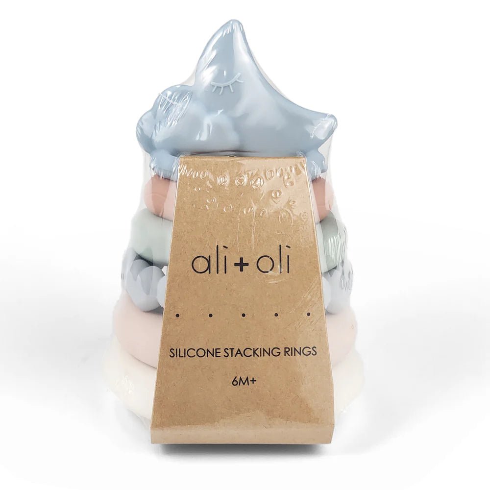 Moon - Soft Silicone Stacking Ring Tower (6-pc) - Guam Baby Company