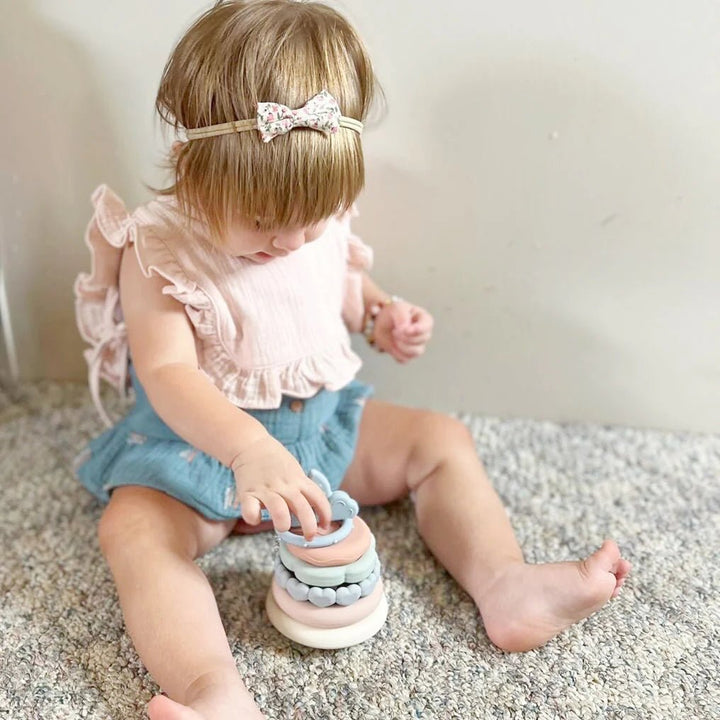 Moon - Soft Silicone Stacking Ring Tower (6-pc) - Guam Baby Company