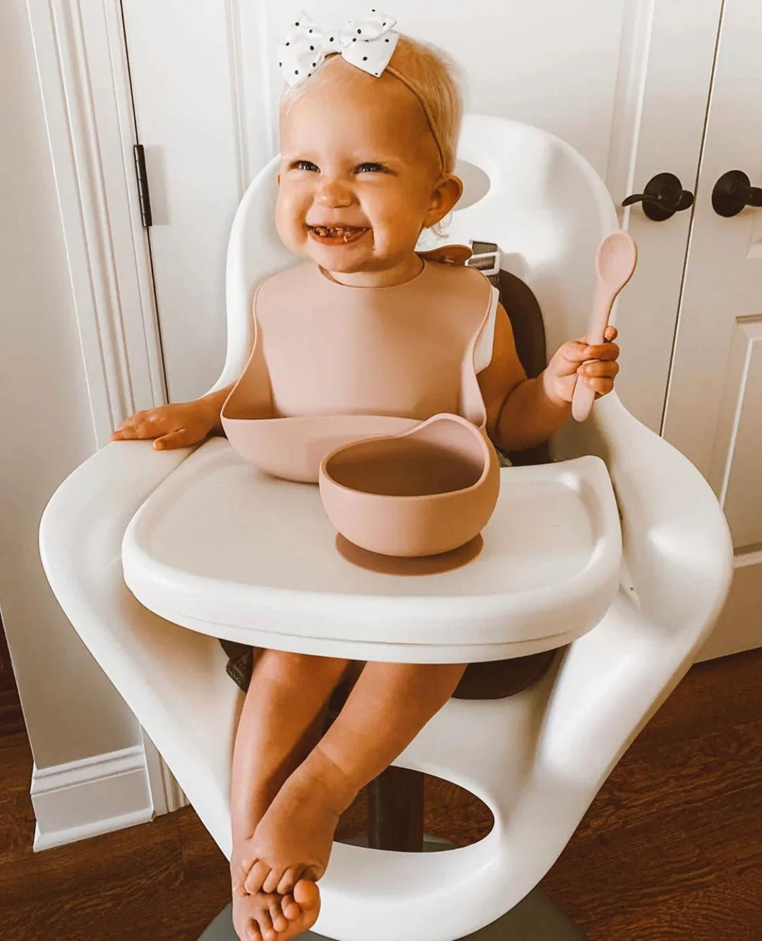 Pink Silicone Bib - Guam Baby Company