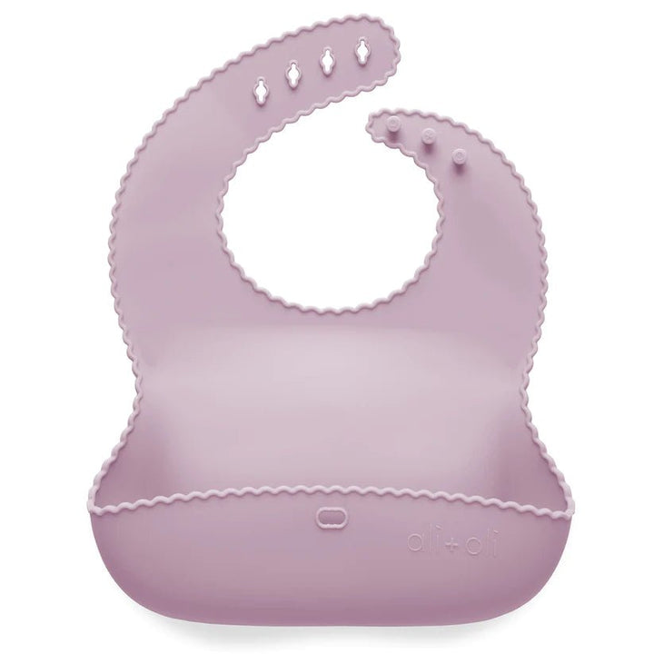 Wavy Lilac Silicone Bib - Guam Baby Company