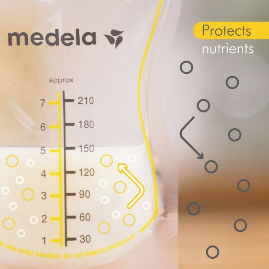 Easy Pour, Disposable Breast Milk Storage Bags, 7oz/210ml