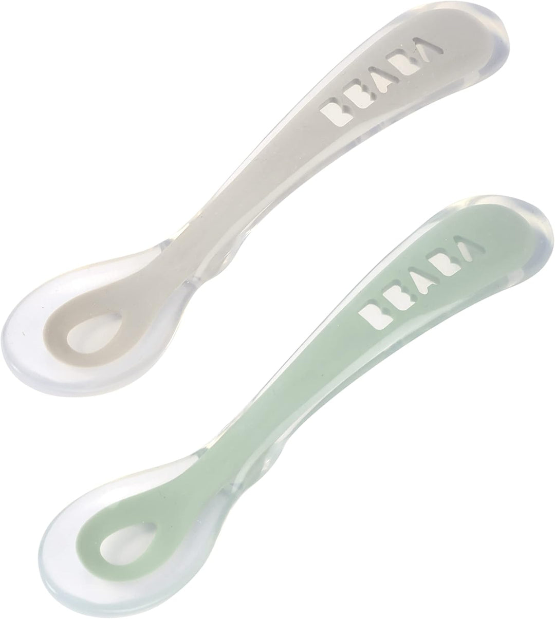 Toddler's Self-Feeding Silicone Spoon - Travel Set of 2