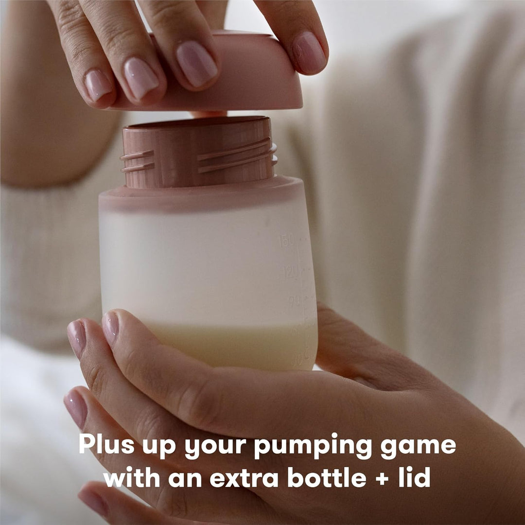 2-in-1 Manual Breast Pump Silicone Bottle + Replacement Lid