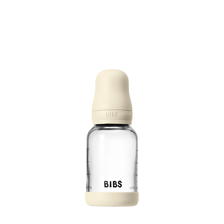 BIBS Baby Glass Bottle Complete Set 110ml Ivory