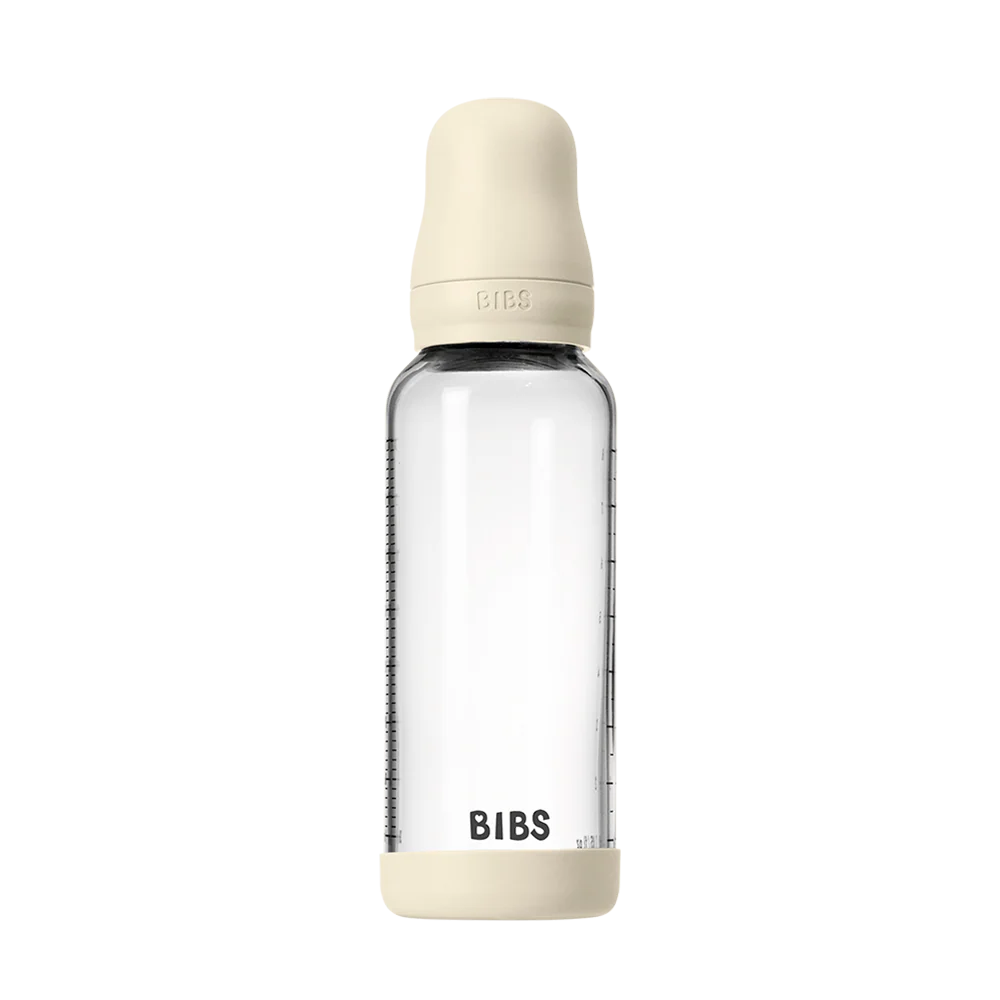 BIBS Baby Glass Bottle Complete Set 225ml Ivory