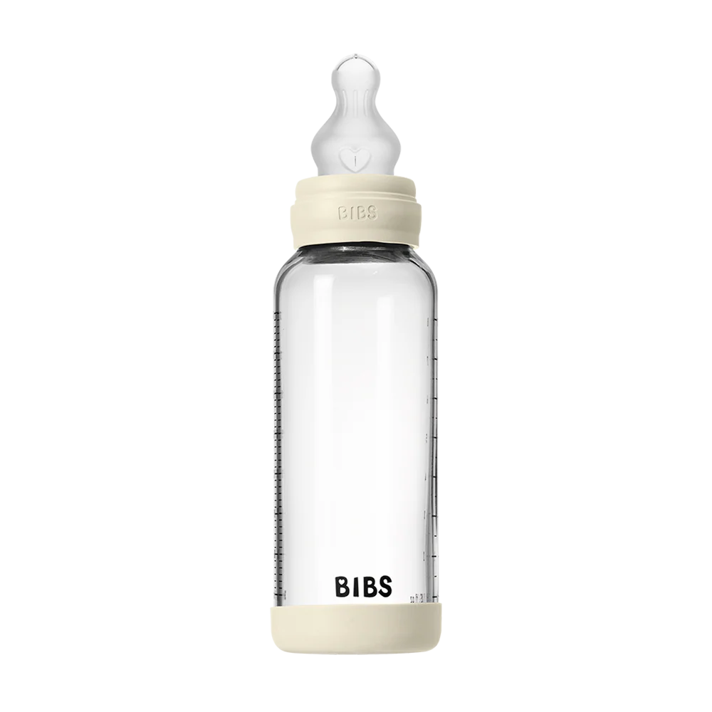 BIBS Baby Glass Bottle Complete Set 225ml Ivory