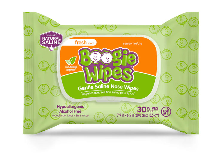 Boogie Saline Nose Wipes, 30ct