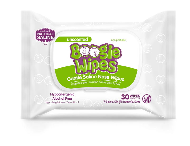 Boogie Saline Nose Wipes, 30ct