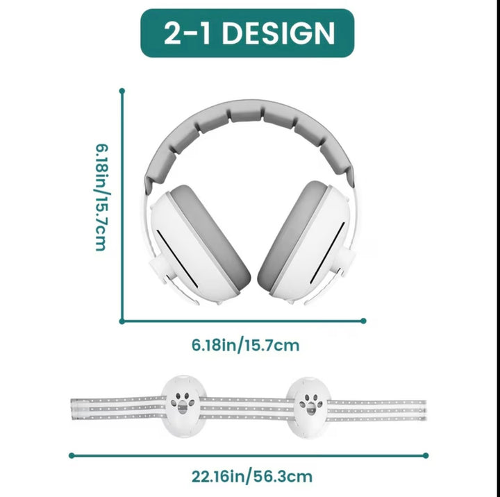 2-in-1 Baby Noise Cancelling Earmuffs