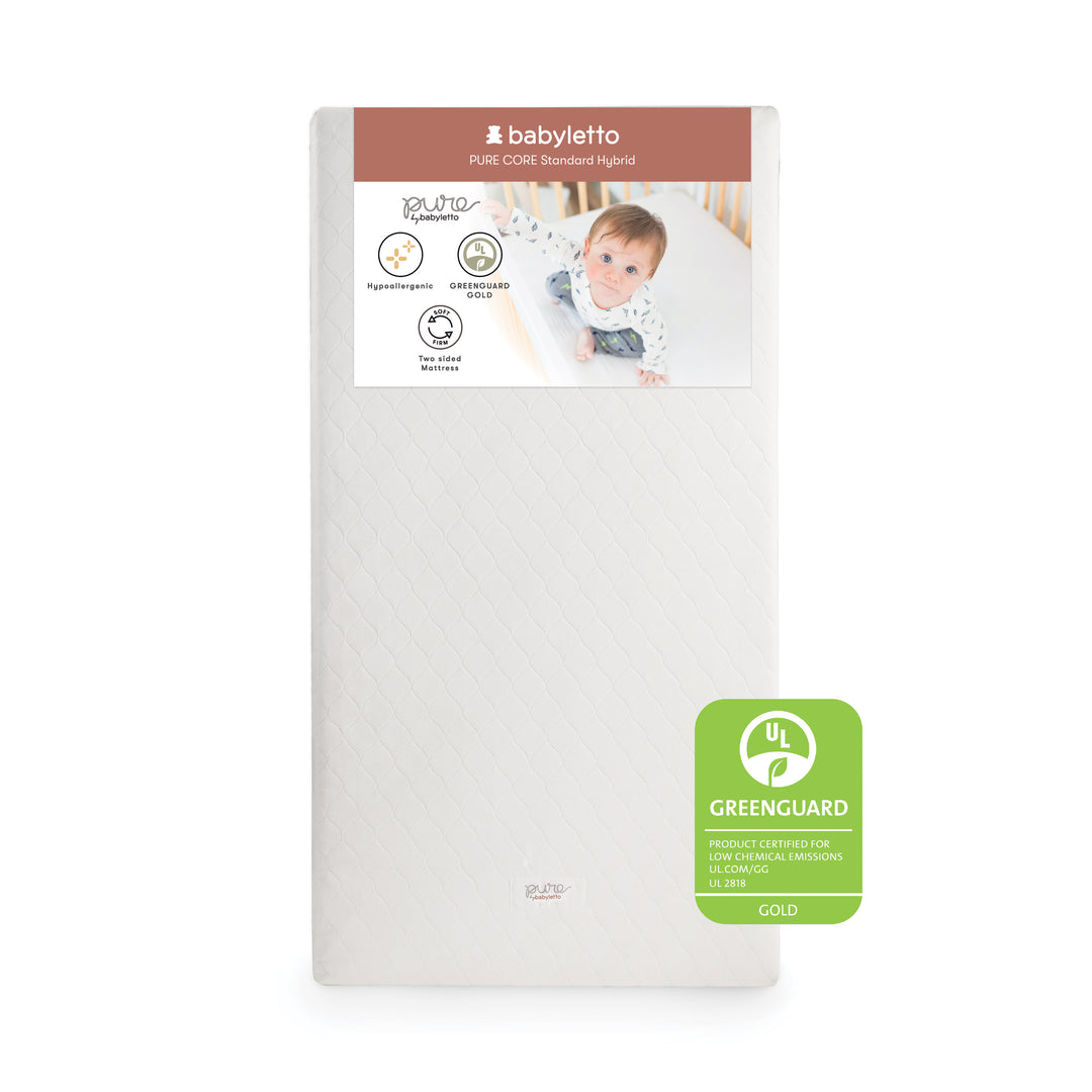 Pure Core | Crib Mattress w/ Hybrid Quilted Waterproof Cover (2-Stage)