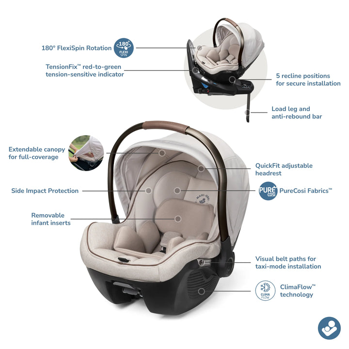 Tayla Max Peri 180 Rotating Infant Car Seat Travel System