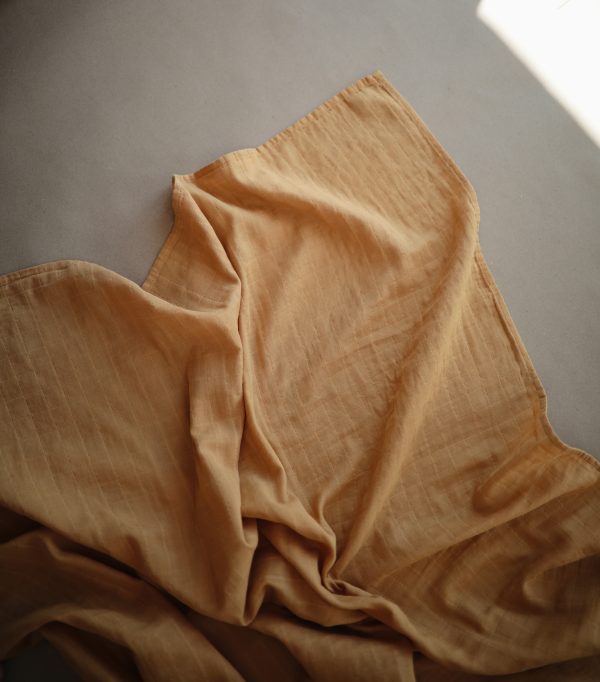 Muslin Swaddle Blanket Organic Cotton (Fall Yellow)