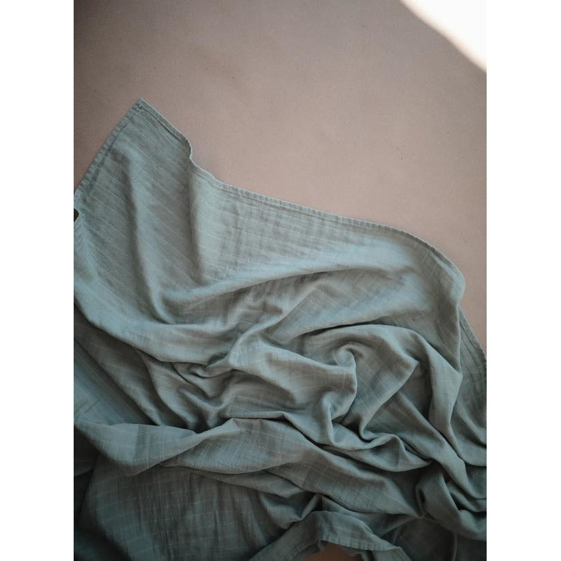 Muslin Swaddle Blanket Organic Cotton (Roman Green)