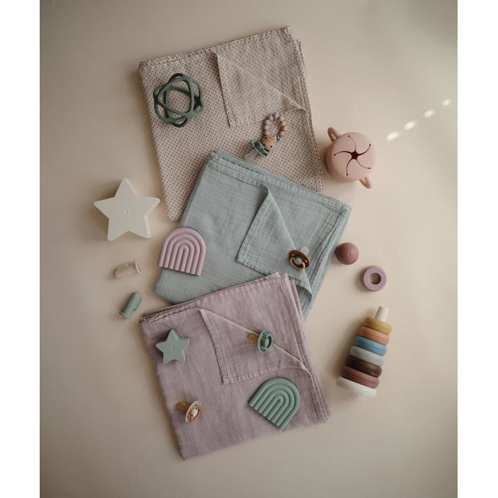 Muslin Swaddle Blanket Organic Cotton (Roman Green)