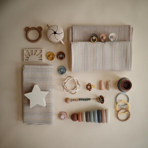 Muslin Swaddle Blanket Organic Cotton (Caramel Polka Dots)