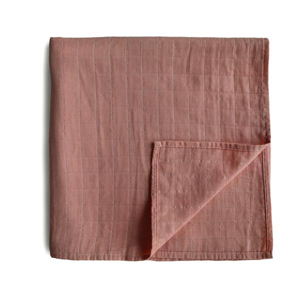 Muslin Swaddle Blanket Organic Cotton (Cedar)