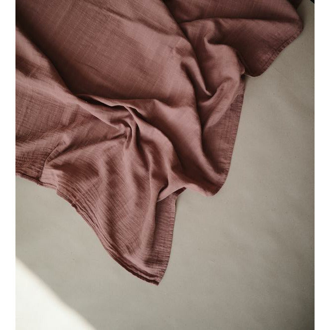 Muslin Swaddle Blanket Organic Cotton (Cedar)