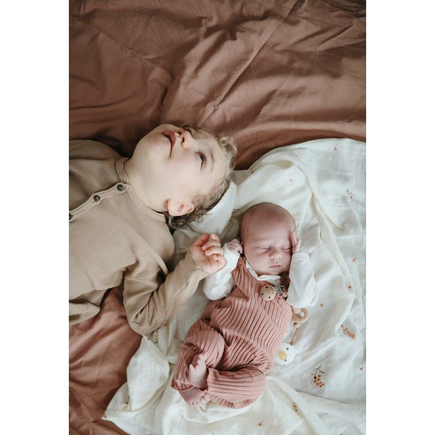 Muslin Swaddle Blanket Organic Cotton (Cedar)
