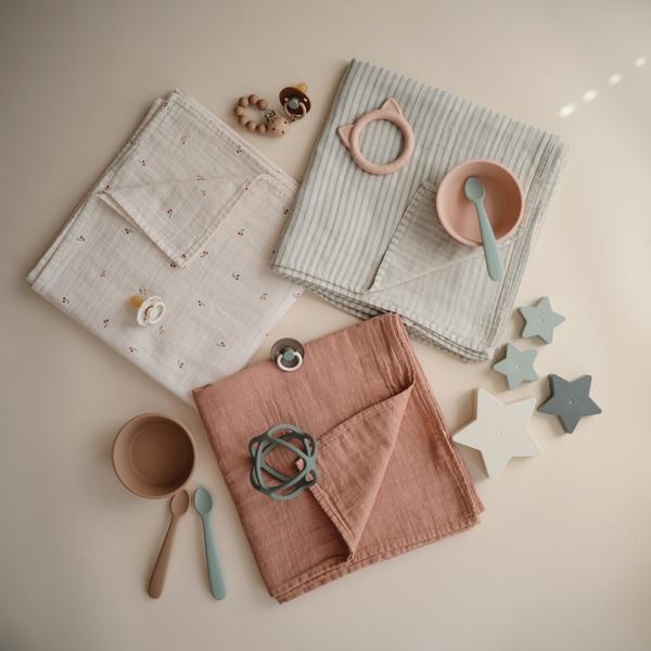 Muslin Swaddle Blanket Organic Cotton (Cedar)