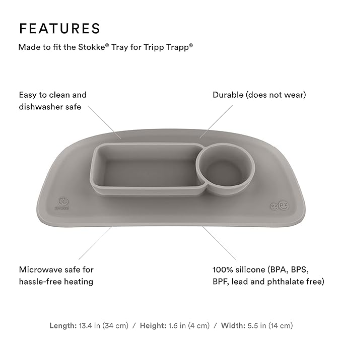 ezpz™ by Stokke™ placemat for Stokke® Tray Soft Grey - Guam Baby Company
