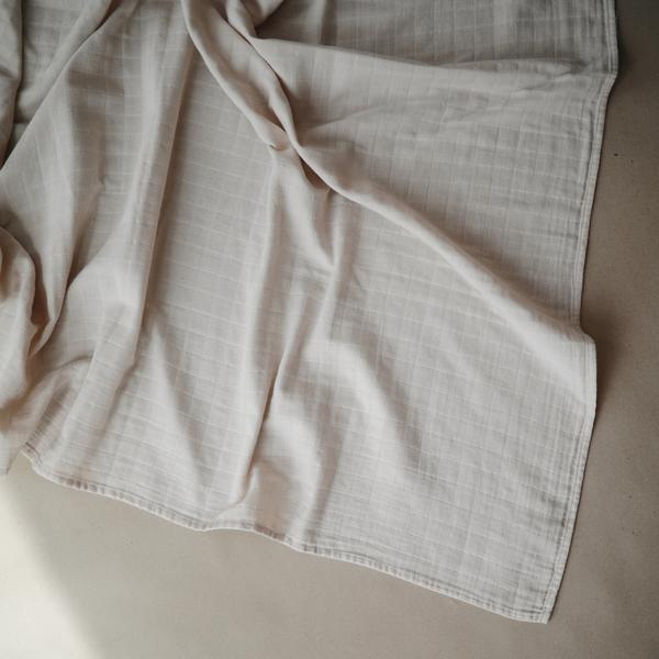 Muslin Swaddle Blanket Organic Cotton (Fog)