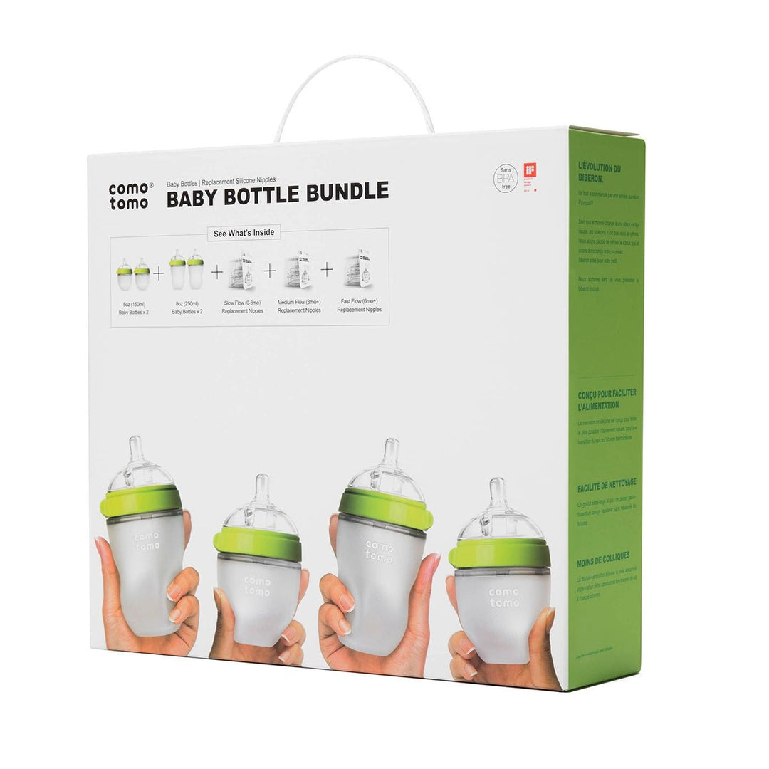 Green, Comotomo Baby Bottle Bundle - Guam Baby Company