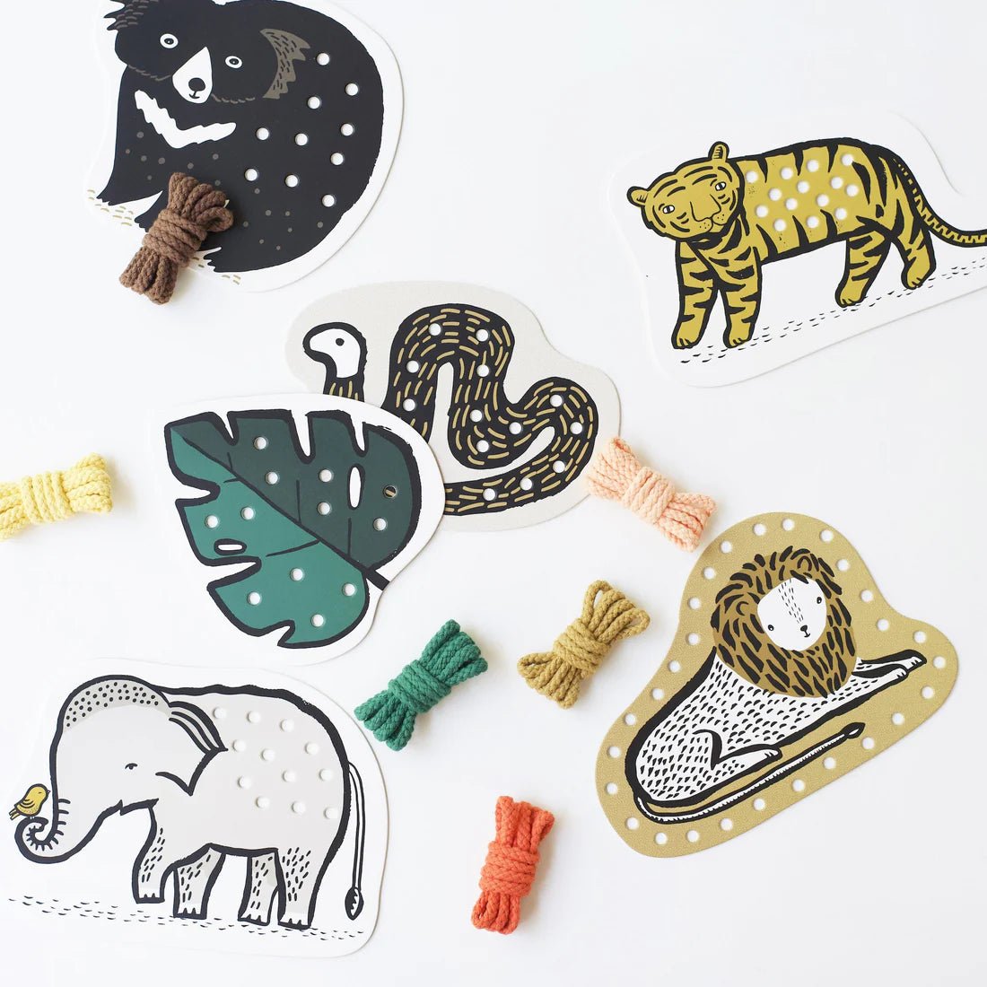 Lacing Cards - Jungle Animals - Guam Baby Company