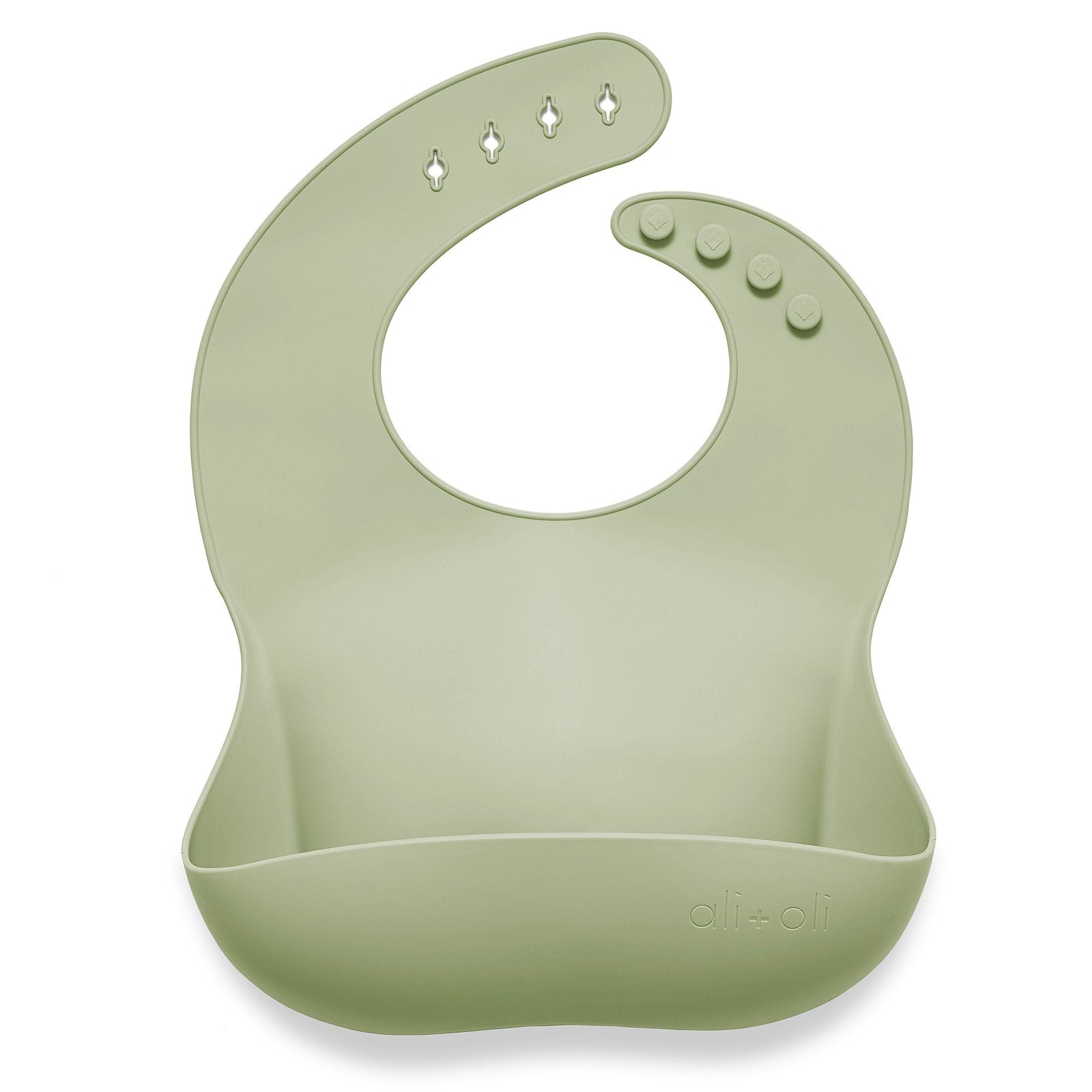Light Sage Silicone Bib - Guam Baby Company