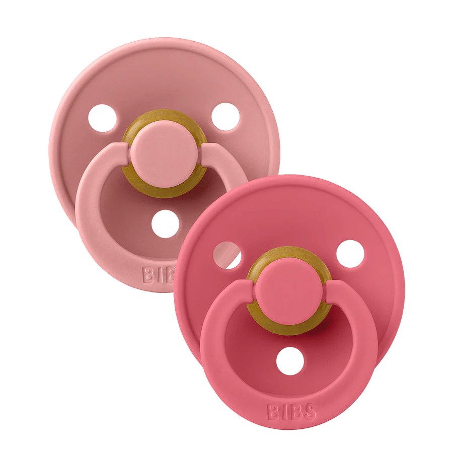 Pacifier Original COLOUR Latex 2 PK Dusty Pink / Coral - Guam Baby Company