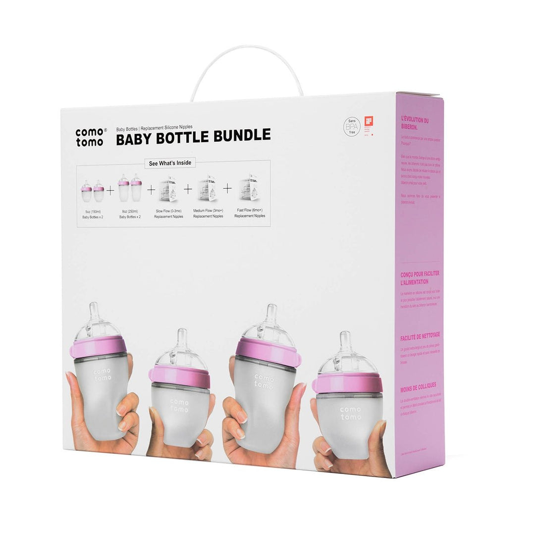 Pink, Comotomo Baby Bottle Bundle - Guam Baby Company