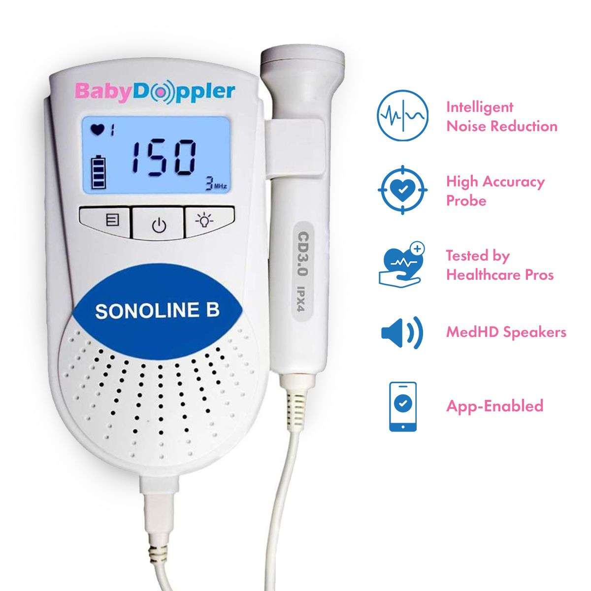 The Official BabyDoppler® Sonoline B Fetal Doppler (Blue) - Guam Baby Company