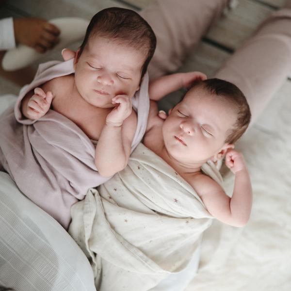 Muslin Swaddle Blanket Organic Cotton (Falling Stars)