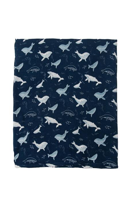Whales Swaddle - Guam Baby Company