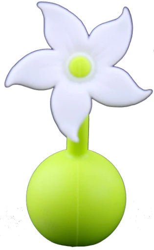 While Silicone Breast Pump Flower Stopper - Guam Baby Company