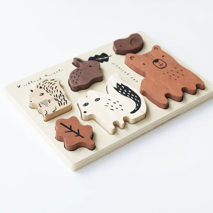 Wooden Tray Puzzle - Woodland Animals (2nd Edition) - Guam Baby Company