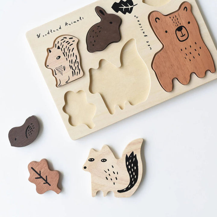 Wooden Tray Puzzle - Woodland Animals (2nd Edition) - Guam Baby Company